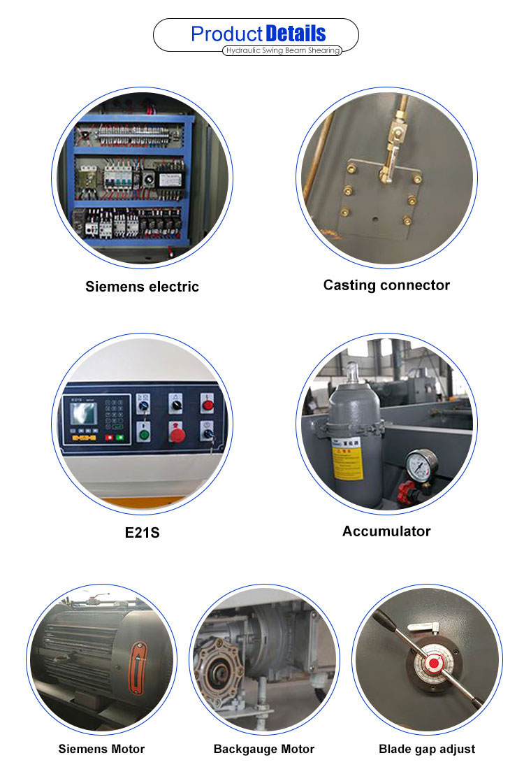 Qc12y-6x5000 Cnc Hydraulic Shearing Machine For Sheet Metal Cutting With Ce Qc12y-6x5000 Cnc хидравлична машина за рязане на ламарина с CE